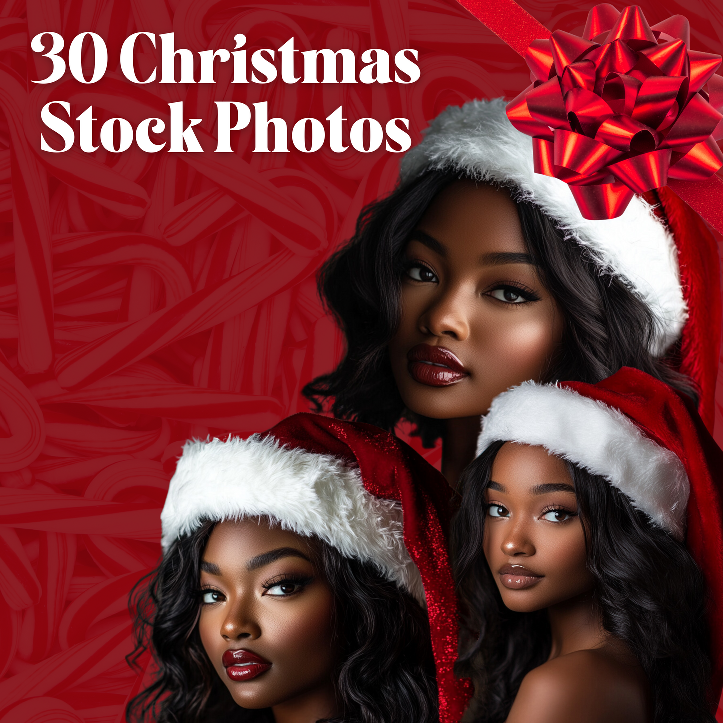 30 Melanin Christmas Stock Photos